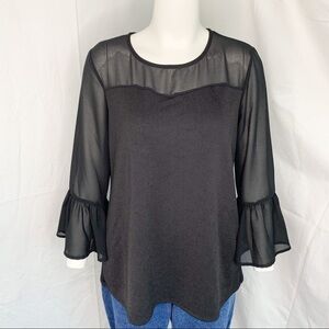 🦩2/$25 Faith and Joy / Ruffle Bell Sleeve Top